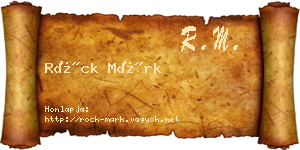 Röck Márk névjegykártya